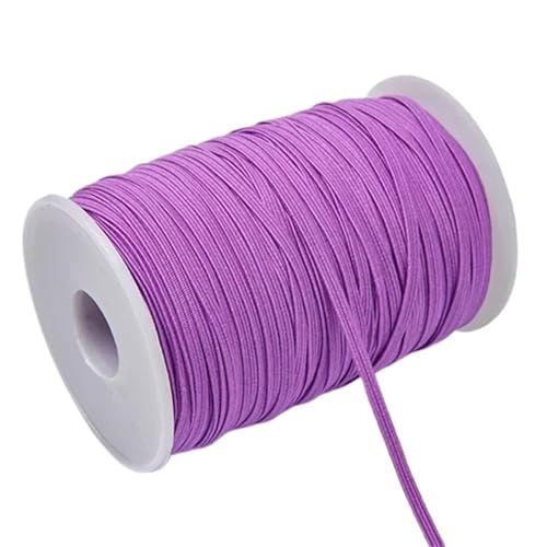 Zymjzbetic 3mm 6mm Buntes Gummiband Nähen Elastisches Band Elastisches Spandexband Besatz Nähen Stoff DIY Bekleidungszubehör für Näharbeiten(Purple red,3mm 100yards) von Zymjzbetic