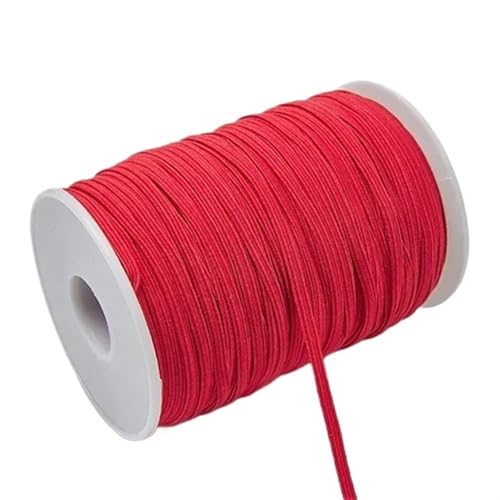 Zymjzbetic 3mm 6mm Buntes Gummiband Nähen Elastisches Band Elastisches Spandexband Besatz Nähen Stoff DIY Bekleidungszubehör für Näharbeiten(Red,3mm 30yards) von Zymjzbetic