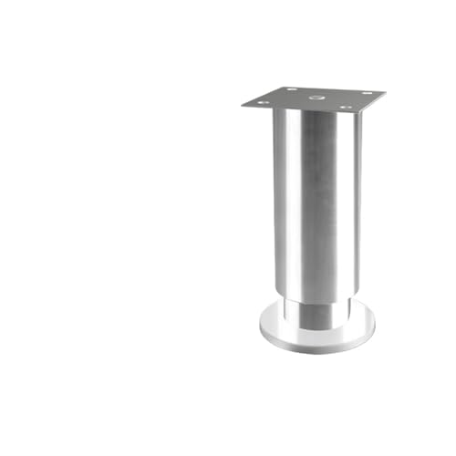 Zymjzbetic 4 STÜCKE Höhenverstellbare Möbelfüße Aus Edelstahl, Küchenschrank Sofabeine, Runder Ständer, Möbelbein für Bett/Sofa/Schrank/Couch/Frisierkommode/Tisch(20cm-4pcs) von Zymjzbetic