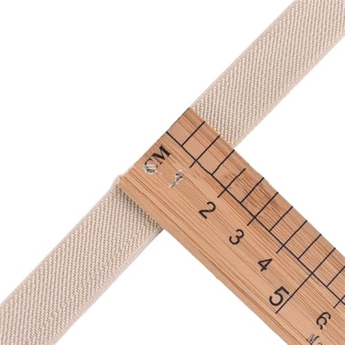 Zymjzbetic 5/10M 15mm Nylon Elastisches Band Gummiband Gurtband DIY Unterwäsche Hosen Stretch Gürtel Spandex Bänder Nähzubehör für Näharbeiten(Khaki,5METERS_15MM) von Zymjzbetic