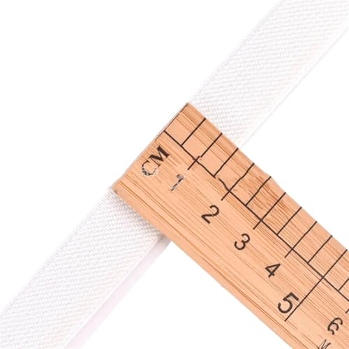 Zymjzbetic 5/10M 15mm Nylon Elastisches Band Gummiband Gurtband DIY Unterwäsche Hosen Stretch Gürtel Spandex Bänder Nähzubehör für Näharbeiten(White,10METERS_15MM) von Zymjzbetic