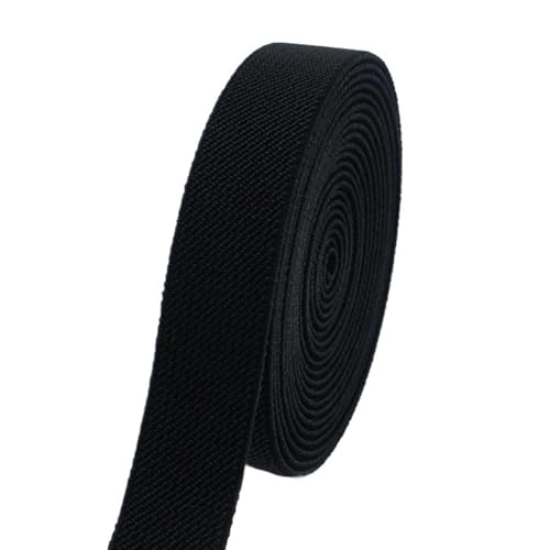 Zymjzbetic 5 Meter 10–50 mm Nähen elastische Bänder Unterwäsche Hosen Taille Gummiband Stretch Strap Gurtband Gürtel Bänder DIY Bekleidungszubehör für Näharbeiten(Black,5METERS_20MM) von Zymjzbetic