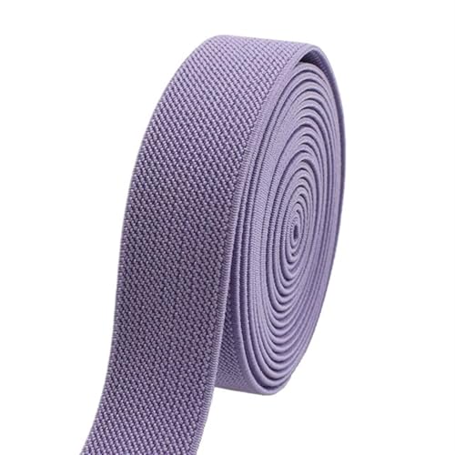 Zymjzbetic 5 Meter 10–50 mm Nähen elastische Bänder Unterwäsche Hosen Taille Gummiband Stretch Strap Gurtband Gürtel Bänder DIY Bekleidungszubehör für Näharbeiten(Light Purple,5METERS_15MM) von Zymjzbetic