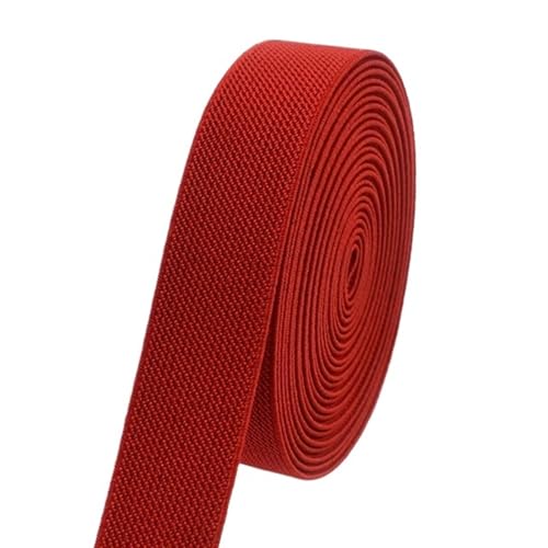 Zymjzbetic 5 Meter 10–50 mm Nähen elastische Bänder Unterwäsche Hosen Taille Gummiband Stretch Strap Gurtband Gürtel Bänder DIY Bekleidungszubehör für Näharbeiten(Red,5METERS_25MM) von Zymjzbetic