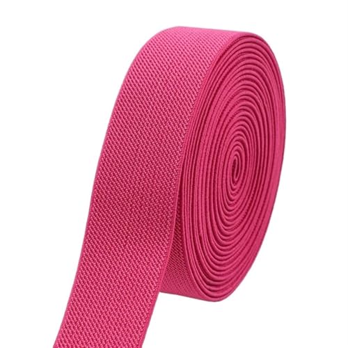 Zymjzbetic 5 Meter 10–50 mm Nähen elastische Bänder Unterwäsche Hosen Taille Gummiband Stretch Strap Gurtband Gürtel Bänder DIY Bekleidungszubehör für Näharbeiten(Rose red,5METERS_25MM) von Zymjzbetic