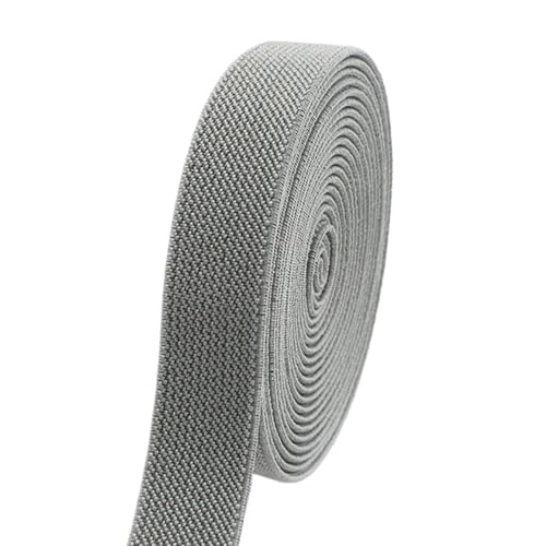 Zymjzbetic 5 Meter 10–50 mm Nähen elastische Bänder Unterwäsche Hosen Taille Gummiband Stretch Strap Gurtband Gürtel Bänder DIY Bekleidungszubehör für Näharbeiten(Silver Gray,5METERS_30MM) von Zymjzbetic