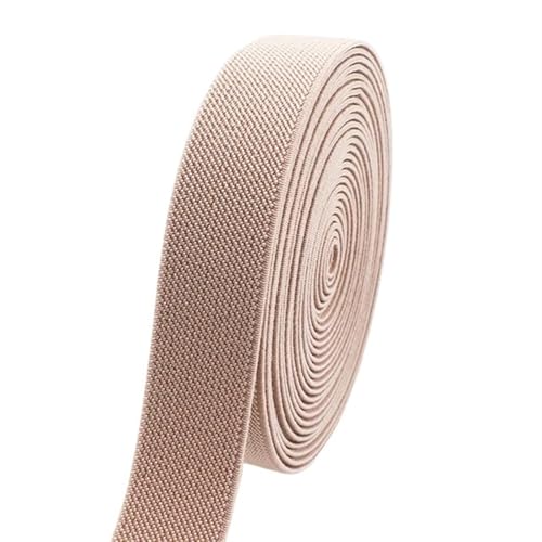 Zymjzbetic 5 Meter 10–50 mm Nähen elastische Bänder Unterwäsche Hosen Taille Gummiband Stretch Strap Gurtband Gürtel Bänder DIY Bekleidungszubehör für Näharbeiten(Skin,5METERS_20MM) von Zymjzbetic