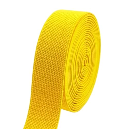 Zymjzbetic 5 Meter 10–50 mm Nähen elastische Bänder Unterwäsche Hosen Taille Gummiband Stretch Strap Gurtband Gürtel Bänder DIY Bekleidungszubehör für Näharbeiten(Yellow,5METERS_50MM) von Zymjzbetic