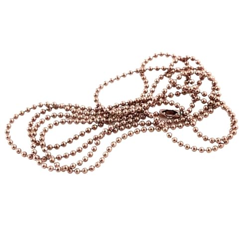 Zymjzbetic 5 Stück 1,5/2,0/2,4 mm 70 cm 10 Farben Kugelperlen Kette Halskette Perlenverbinder for Charms Basis und Tablett für DIY-Kunsthandwerk, hängende Ornamente, Schlüss(Coffee,1.5 mm) von Zymjzbetic