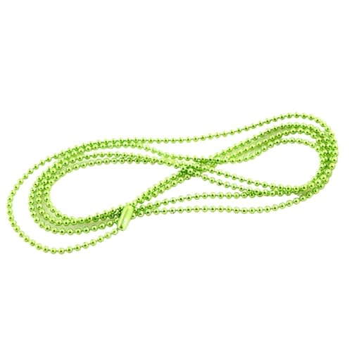 Zymjzbetic 5 Stück 1,5/2,0/2,4 mm 70 cm 10 Farben Kugelperlen Kette Halskette Perlenverbinder for Charms Basis und Tablett für DIY-Kunsthandwerk, hängende Ornamente, Schlüss(Fruit Green,2.0 mm) von Zymjzbetic