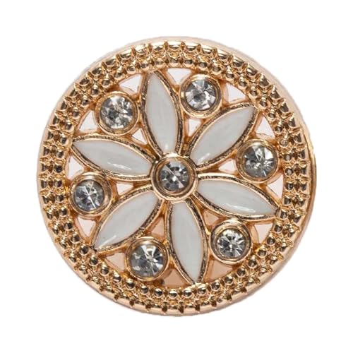 Zymjzbetic 5 Stück Classics glänzende runde Metallknöpfe for Nähen, Heimnähen, Reparatur, Kleidung, Jacke, Mantel, Basteln, Geschenk, Zubehör, Dekor, 18 mm für Handarbeiten DIY Stricken Nähen(Color5) Zymjzbetic 5 Stück Classics glänzende runde Metallknöpfe for Nähen, Heimnähen, Reparatur, Kleidung, Jacke, Mantel, Basteln, Geschenk, Zubehör, Dekor, 18 mm für Handarbeiten DIY Stricken Nähen(Color5) von Zymjzbetic