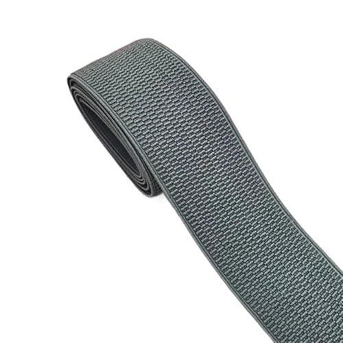 Zymjzbetic 5 cm Maiskörner Gummibänder Mehrfarbig Nylon Enger Gürtel Hüftgürtel Taillengummiband DIY Nähen Kleidungszubehör 1 Meter für Näharbeiten(Dark Gray) von Zymjzbetic