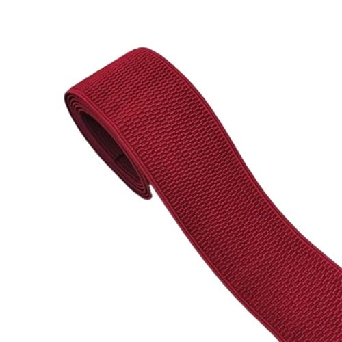 Zymjzbetic 5 cm Maiskörner Gummibänder Mehrfarbig Nylon Enger Gürtel Hüftgürtel Taillengummiband DIY Nähen Kleidungszubehör 1 Meter für Näharbeiten(Wine red) von Zymjzbetic