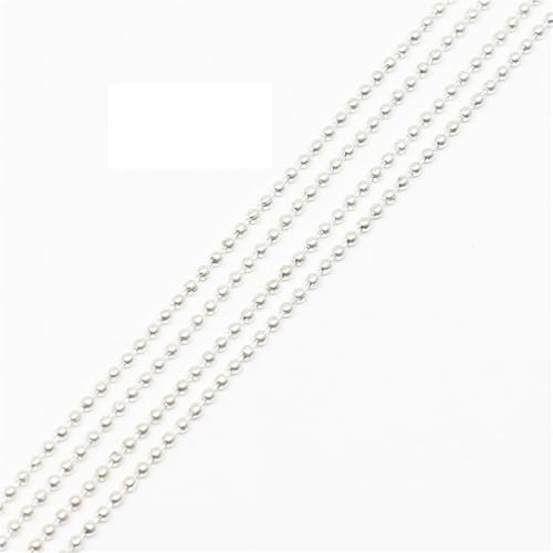 Zymjzbetic 5 mt/los 1,2/1,5/2,0/2,4mm Metall Kugel Perlen Ketten Erkenntnisse Halskette Kette for Schmuck Machen liefert DIY Zubehör für DIY-Kunsthandwerk, hängende Ornamente, Schlüss(Silver,2.4mm) Zymjzbetic 5 mt/los 1,2/1,5/2,0/2,4mm Metall Kugel Perlen Ketten Erkenntnisse Halskette Kette for Schmuck Machen liefert DIY Zubehör für DIY-Kunsthandwerk, hängende Ornamente, Schlüss(Silver,2.4mm) von Zymjzbetic