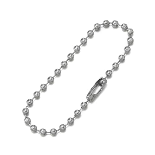 Zymjzbetic 50 Teile/los 11-12 cm Länge Kugel Perlen Ketten Passt Schlüssel Kette Hand Tag Stecker for DIY Anhänger Schmuck Machen Zubehör für DIY-Kunsthandwerk, hängende Ornamente, Schlüss(Rhodium) Zymjzbetic 50 Teile/los 11-12 cm Länge Kugel Perlen Ketten Passt Schlüssel Kette Hand Tag Stecker for DIY Anhänger Schmuck Machen Zubehör für DIY-Kunsthandwerk, hängende Ornamente, Schlüss(Rhodium) von Zymjzbetic