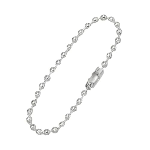 Zymjzbetic 50 Teile/los 11-12 cm Länge Kugel Perlen Ketten Passt Schlüssel Kette Hand Tag Stecker for DIY Anhänger Schmuck Machen Zubehör für DIY-Kunsthandwerk, hängende Ornamente, Schlüss(Silver) Zymjzbetic 50 Teile/los 11-12 cm Länge Kugel Perlen Ketten Passt Schlüssel Kette Hand Tag Stecker for DIY Anhänger Schmuck Machen Zubehör für DIY-Kunsthandwerk, hängende Ornamente, Schlüss(Silver) von Zymjzbetic