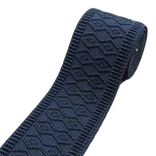 Zymjzbetic 5cm Hosen Taille Baumwolle elastische Gummiband Kleidung Zubehör mit Muster verdickt für Näharbeiten(Dark Blue) von Zymjzbetic