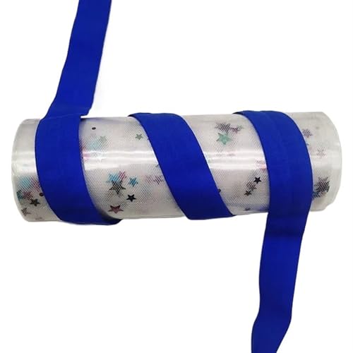 Zymjzbetic 5m Farbkanten-Gummiband, hohe Elastizität, doppelt gefaltetes Gummiband, Heim-Spitzendekoration, Nähgürtel, Bekleidungszubehör, 2 cm für Näharbeiten(Blue 2CM 5m) von Zymjzbetic
