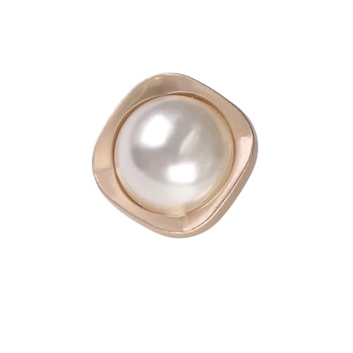 Zymjzbetic 6 Stück 25 mm Juwel Herz Metall Gold Perle Blumenknöpfe for Kleidung Nähzubehör für Handarbeiten DIY Stricken Nähen(Color16,22mm. 6 Pieces) von Zymjzbetic