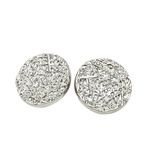 Zymjzbetic 6 Stück Metallknöpfe mit Rosenprägung for Pullover, Nähknöpfe, Zubehör für Handarbeiten DIY Stricken Nähen(Color2,25MM) von Zymjzbetic