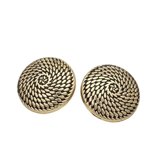 Zymjzbetic 6 Stück Metallknöpfe mit Rosenprägung for Pullover, Nähknöpfe, Zubehör für Handarbeiten DIY Stricken Nähen(Color6,11MM) von Zymjzbetic
