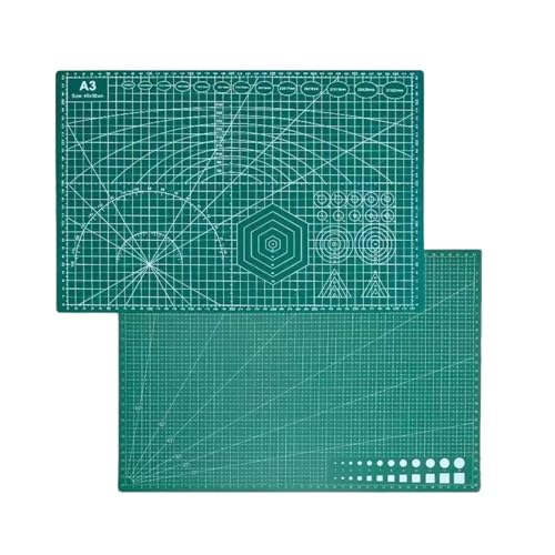 Zymjzbetic A3/A4/A5 Handgefertigte Schneidematte, doppelseitig verwendbar, Schneidebrett, PVC, schnittfeste Desktop-Schutzmatte, Kunstwerkzeugzubehör für Näharbeiten Basteln Scrapbooking Projekt(A3) Zymjzbetic A3/A4/A5 Handgefertigte Schneidematte, doppelseitig verwendbar, Schneidebrett, PVC, schnittfeste Desktop-Schutzmatte, Kunstwerkzeugzubehör für Näharbeiten Basteln Scrapbooking Projekt(A3) von Zymjzbetic