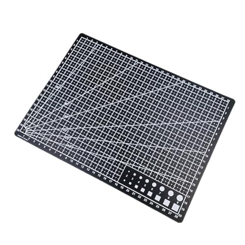 Zymjzbetic A3/A4/A5 Schneidematte, Nähmatte, einseitige Bastelmatte, Schneidebrett for Stoff, Nähen und Basteln, DIY-Kunstwerkzeug für Näharbeiten Basteln Scrapbooking Projekt(Black,A3 Large) von Zymjzbetic
