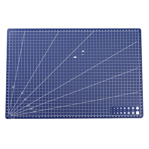 Zymjzbetic A3 Nähmatte, einseitig, Patchwork-Schnittunterlage, hochpräzise Schneidematte, Leder-Schneidebrett for Nähen von Stoff für Näharbeiten Basteln Scrapbooking Projekt(Blue) von Zymjzbetic