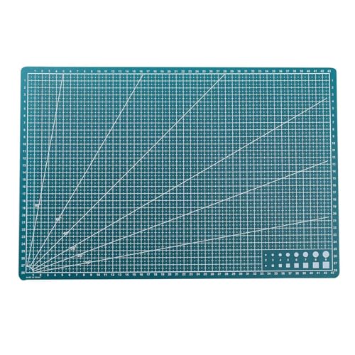 Zymjzbetic A3 Nähmatte, einseitig, Patchwork-Schnittunterlage, hochpräzise Schneidematte, Leder-Schneidebrett for Nähen von Stoff für Näharbeiten Basteln Scrapbooking Projekt(Green) von Zymjzbetic