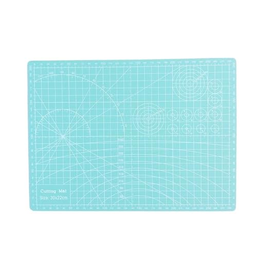 Zymjzbetic A4 PVC-Schneidematte, doppelseitig, for Basteln, Schneidetisch, Kartenschneider, DIY, Messer, Gravur, Leder, Schneidebrett 123 für Näharbeiten Basteln Scrapbooking Projekt(Green) von Zymjzbetic