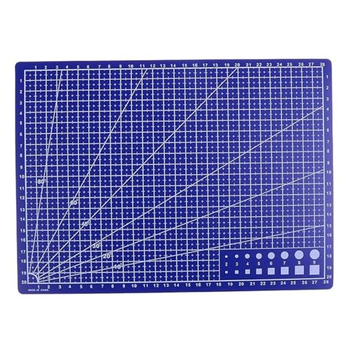 Zymjzbetic A4 doppelseitige PVC-Schneidematte, Schneideunterlage, Patchwork-Werkzeug, handgefertigte Schneideplatte, dunkel, Schulbedarf, 22 x 30 cm für Näharbeiten Basteln Scrapbooking Projekt(Blue) Zymjzbetic A4 doppelseitige PVC-Schneidematte, Schneideunterlage, Patchwork-Werkzeug, handgefertigte Schneideplatte, dunkel, Schulbedarf, 22 x 30 cm für Näharbeiten Basteln Scrapbooking Projekt(Blue) von Zymjzbetic
