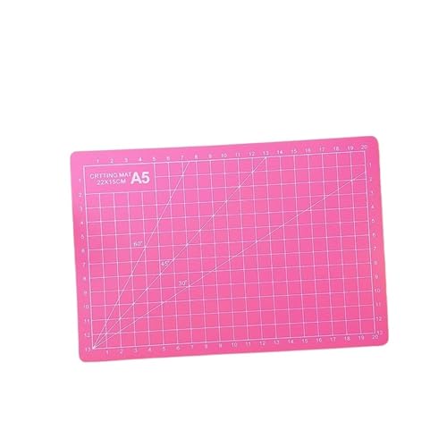 Zymjzbetic A5 Multifunktionale Schneidematte DIY Handwerk Kunst Gravur Bord Papier Carving Pad Hohe Elastizität Zähigkeit Kunst Liefert für Näharbeiten Basteln Scrapbooking Projekt(Pink) von Zymjzbetic