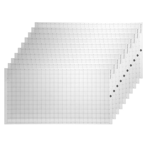 Zymjzbetic Ersatz-Schneidematte, 30,5 x 61 cm, transparente Klebematte für Näharbeiten Basteln Scrapbooking Projekt(10PCS) von Zymjzbetic
