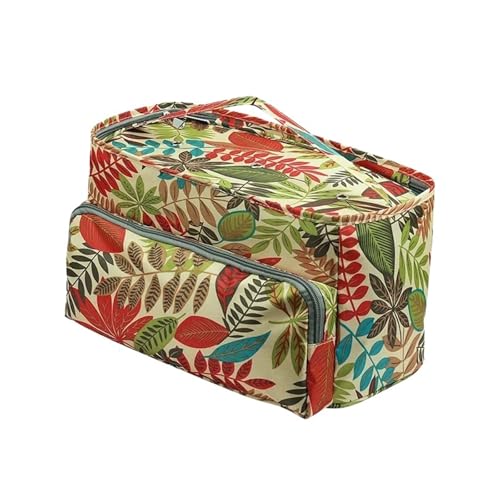 Zymjzbetic Garn-Aufbewahrungstasche, Näh- und Häkelset-Organizer, 3 Löcher, tragbare Stricktasche for unvollendete Projekte, DIY-Werkzeugzubehör für Garne Stricknadeln Häkelnadeln(EB017-C12) von Zymjzbetic
