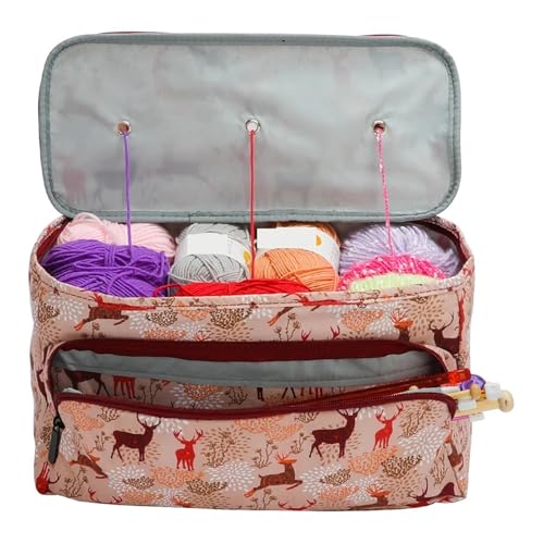 Zymjzbetic Garn-Aufbewahrungstasche, Oxford-Stoff, Strick- und Häkeltasche, Garntasche, Wolle, Häkelnadeln, Nähnadeln, Einkaufstasche for DIY-Garn, Wollgarn für Garne Stricknadeln Häkelnadeln(Red1) Zymjzbetic Garn-Aufbewahrungstasche, Oxford-Stoff, Strick- und Häkeltasche, Garntasche, Wolle, Häkelnadeln, Nähnadeln, Einkaufstasche for DIY-Garn, Wollgarn für Garne Stricknadeln Häkelnadeln(Red1) von Zymjzbetic