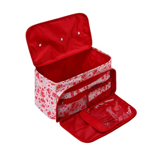 Zymjzbetic Garn-Aufbewahrungstasche, wasserdichte Nähzubehör-Aufbewahrungstaschen, quadratische Strick-Einkaufstasche für Garne Stricknadeln Häkelnadeln(Empty Bag-A) von Zymjzbetic