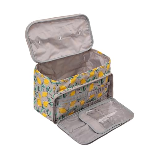 Zymjzbetic Garn-Aufbewahrungstasche, wasserdichte Nähzubehör-Aufbewahrungstaschen, quadratische Strick-Einkaufstasche für Garne Stricknadeln Häkelnadeln(Empty Bag-C) von Zymjzbetic