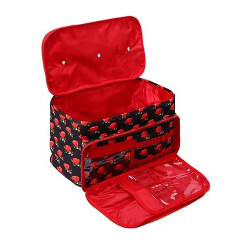 Zymjzbetic Garn-Aufbewahrungstasche, wasserdichte Nähzubehör-Aufbewahrungstaschen, quadratische Strick-Einkaufstasche für Garne Stricknadeln Häkelnadeln(Empty Bag-D) von Zymjzbetic