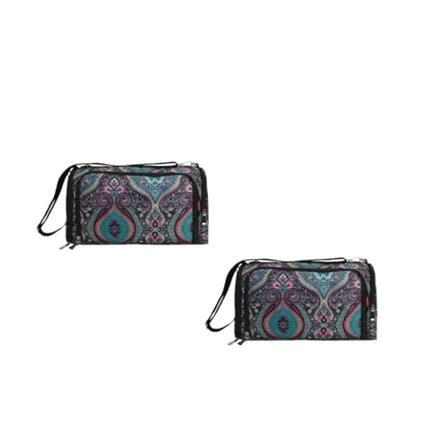 Zymjzbetic Garn-Aufbewahrungstasche mit Ahornblättern, Stricktasche, quadratische Tasche for Garn, Wolle, Häkelnadeln, Stricknadeln für Garne Stricknadeln Häkelnadeln(Style A-2pcs) von Zymjzbetic