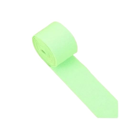 Zymjzbetic Gummiband, hochelastisch, flach, for Hosen, Gummiband, verdickter Rock, elastisches Seil, Zubehör, 3 cm Breite für Näharbeiten(Light Green) von Zymjzbetic