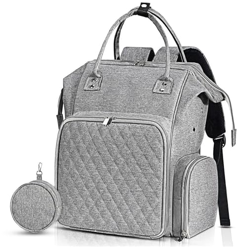 Zymjzbetic Häkelgarn-Rucksack, Stricktaschen, Aufbewahrung, Organizer, Zubehör, Nähzubehör, tragbar, bequem, wasserdicht für Garne Stricknadeln Häkelnadeln(Gray) von Zymjzbetic