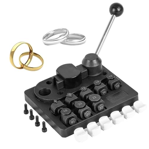 Zymjzbetic Metallring-Biegemaschine for Gold, Silber und Kupfer, multifunktionales Schmuck-Rundform- und Rollwerkzeug-Set für die Reparatur von Ohrringen(Black-Metal Bender 1) von Zymjzbetic