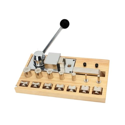 Zymjzbetic Metallringbiegewerkzeugsatz for Gold, Silber und Kupfer, manuelle Rundungs-, Form- und Rollmaschine mit Zubehör für die Reparatur von Ohrringen(Wood Color Bender) von Zymjzbetic