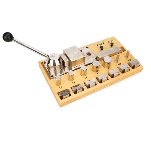 Zymjzbetic Ringbiegemaschine, 6 Größen, Maker-Werkzeug-Set for Ohrringe, Fingerringe, Schmuck, Holz, Metall, Kunststoff für die Reparatur von Ohrringen(Wood Color-Metal) von Zymjzbetic