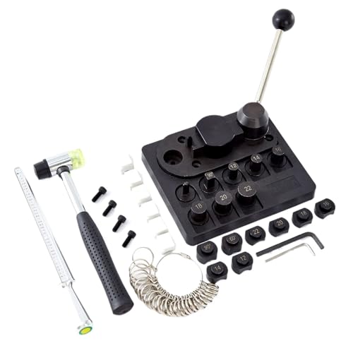 Zymjzbetic Ringbiegewerkzeug, Ringbiegewerkzeug for Löffelringe, Schmuckherstellung, Ringmacher mit Ringgrößen-Messwerkzeug-Set für die Reparatur von Ohrringen Zymjzbetic Ringbiegewerkzeug, Ringbiegewerkzeug for Löffelringe, Schmuckherstellung, Ringmacher mit Ringgrößen-Messwerkzeug-Set für die Reparatur von Ohrringen von Zymjzbetic