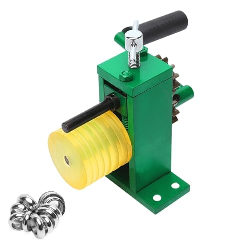 Zymjzbetic Ringbiegewerkzeug Ohrringbieger Schmuckherstellungswerkzeuge Handwerksherstellung Verarbeitungsset Metall Edelstahl Rollmaschine für die Reparatur von Ohrringen(Green-Rubber Wheel) von Zymjzbetic