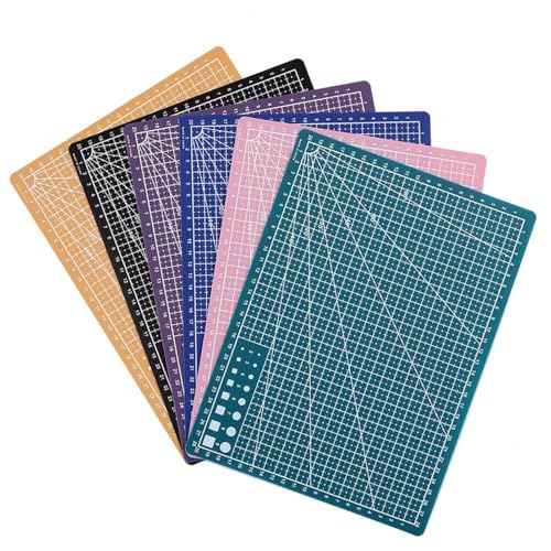 Zymjzbetic Schneidematte for Bastler, Quilt-Schneideunterlage, professionelles Schneidematten-Brett-Set for Heimwerker für Näharbeiten Basteln Scrapbooking Projekt(Random A4) von Zymjzbetic