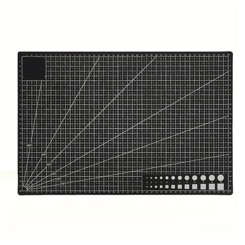 Zymjzbetic Schwarze A3-Bastelmatte aus PVC, rutschfestes Leder, Gitterlinien-Schneidematte, geeignet for Heimwerkerbedarf, Papierhandwerk, Kunsthandwerk für Näharbeiten Basteln Scrapbooking Projekt Zymjzbetic Schwarze A3-Bastelmatte aus PVC, rutschfestes Leder, Gitterlinien-Schneidematte, geeignet for Heimwerkerbedarf, Papierhandwerk, Kunsthandwerk für Näharbeiten Basteln Scrapbooking Projekt von Zymjzbetic