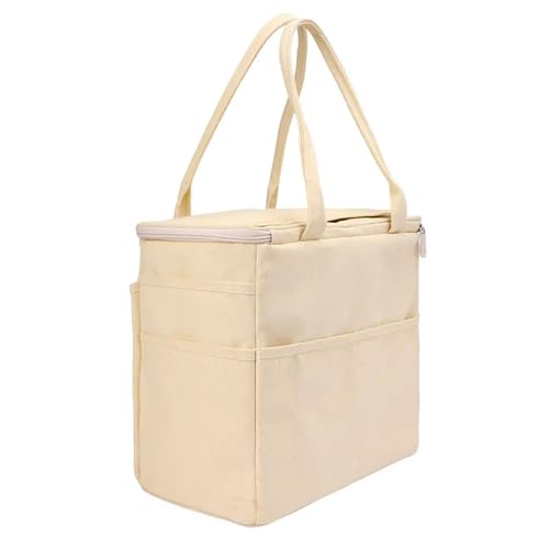 Zymjzbetic Tragetasche mit großem Fassungsvermögen, Canvas-Garn-Aufbewahrungstasche, solide Häkeltasche mit mehrschichtigen Taschen for Haken, Stricknadeln für Garne Stricknadeln Häkelnadeln(White) Zymjzbetic Tragetasche mit großem Fassungsvermögen, Canvas-Garn-Aufbewahrungstasche, solide Häkeltasche mit mehrschichtigen Taschen for Haken, Stricknadeln für Garne Stricknadeln Häkelnadeln(White) von Zymjzbetic