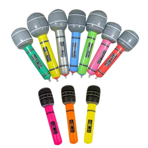 Zymoplas 10 teiliges Party Must Have aufblasbares Mikrofonspielzeug zum Singen und Sprechen, aufblasbare PVC Mikrofonballons Zymoplas 10 teiliges Party Must Have aufblasbares Mikrofonspielzeug zum Singen und Sprechen, aufblasbare PVC Mikrofonballons von Zymoplas